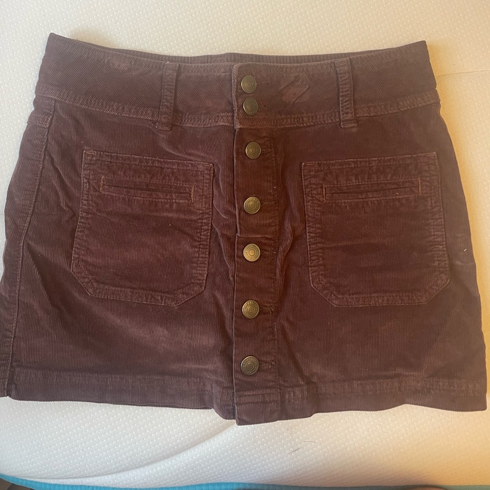 Free people purple/red corduroy skirt